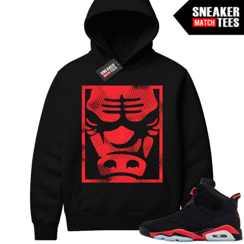 Infrared 6s Reverse Sneaker Match Hoodies Black Obey Bull