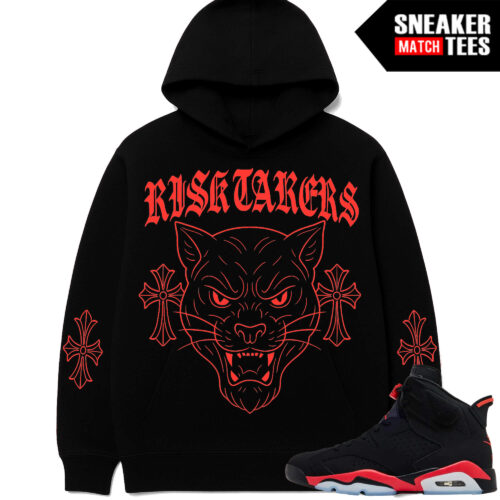 Infrared 6s Reverse Sneaker Match Hoodies Black Risktakers Black Cat