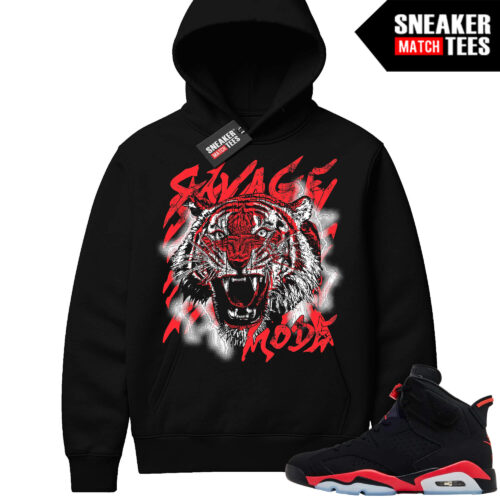 Infrared 6s Reverse Sneaker Match Hoodies Black Savage Mode