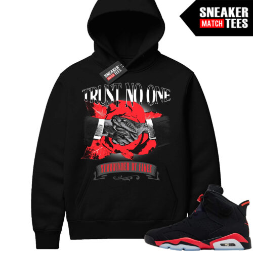 Infrared 6s Reverse Sneaker Match Hoodies Black Snakes Trust No One