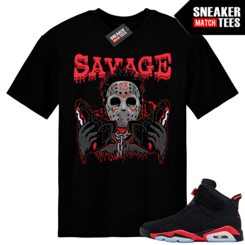 Infrared 6s Reverse Sneaker Match Tees Black 23 Savage