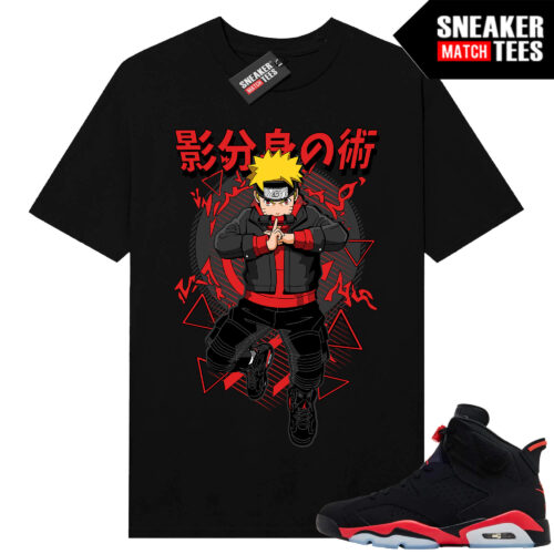 Infrared 6s Reverse Sneaker Match Tees Black Anime x Infrareds