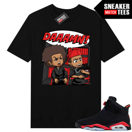 Infrared 6s Reverse Sneaker Match Tees Black Boondocks DAAAMN Parody