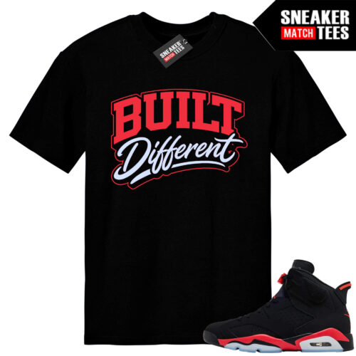 Infrared 6s Reverse Sneaker Match Tees Black Built Different V2
