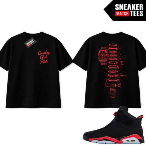 Infrared 6s Reverse Sneaker Match Tees Black Country Club Rich Richard Milly