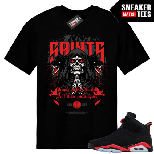 Infrared 6s Reverse Sneaker Match Tees Black Fallen Saints