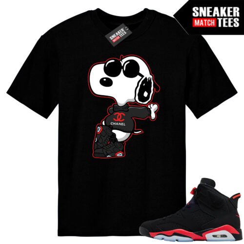 Infrared 6s Reverse Sneaker Match Tees Black Fly Snoopy