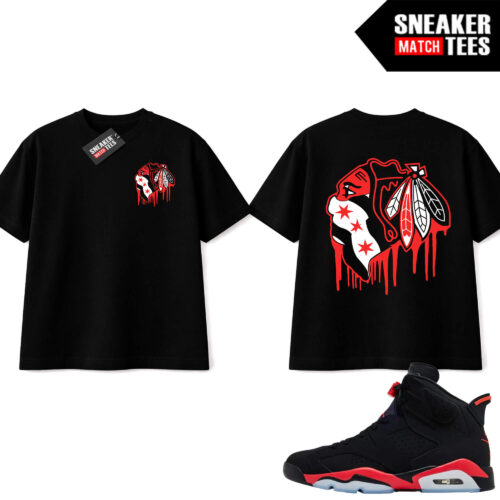 Infrared 6s Reverse Sneaker Match Tees Black Hawks Drip
