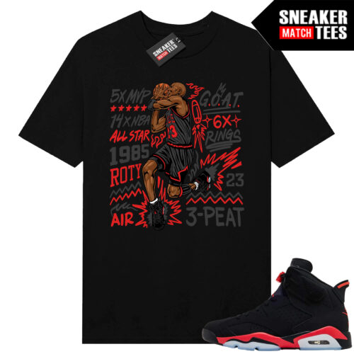 Infrared 6s Reverse Sneaker Match Tees Black MJ Goat