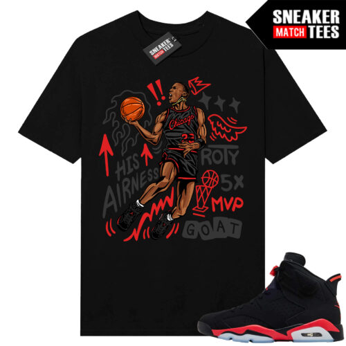 Infrared 6s Reverse Sneaker Match Tees Black MJ His Airness