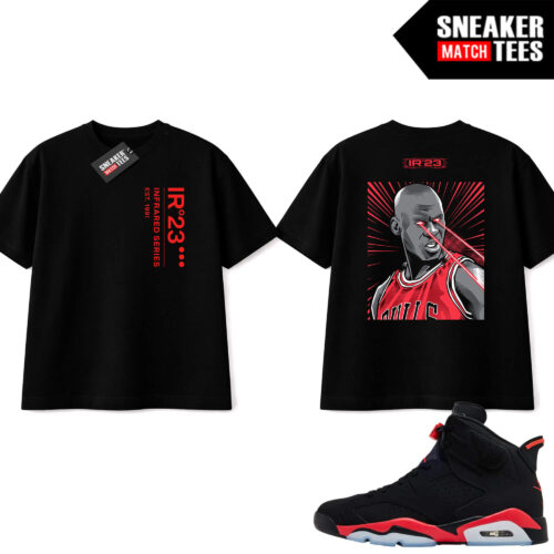 Infrared 6s Reverse Sneaker Match Tees Black MJ Infrared