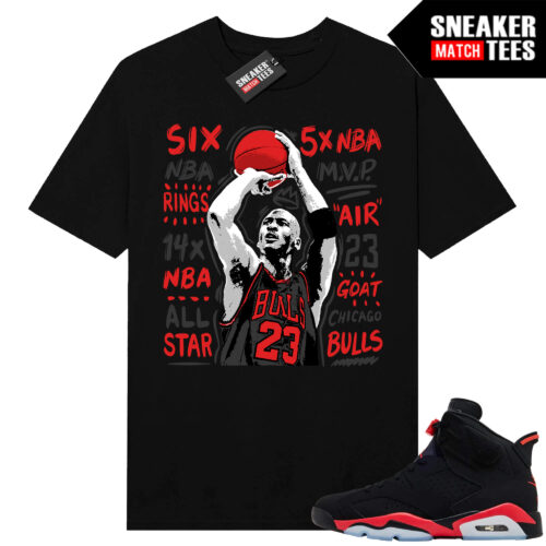 Infrared 6s Reverse Sneaker Match Tees Black MJ Jumper