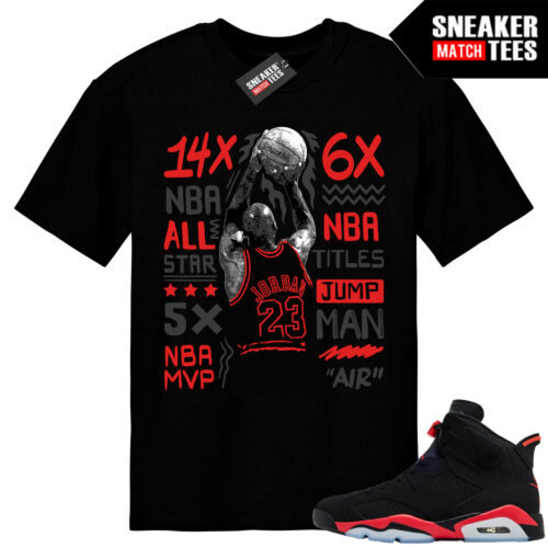 Infrared 6s Reverse Sneaker Match Tees Black MJ Last Shot