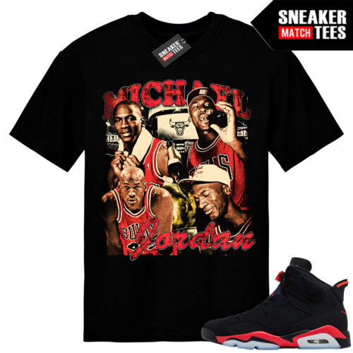 Infrared 6s Reverse Sneaker Match Tees Black MJ Tribute