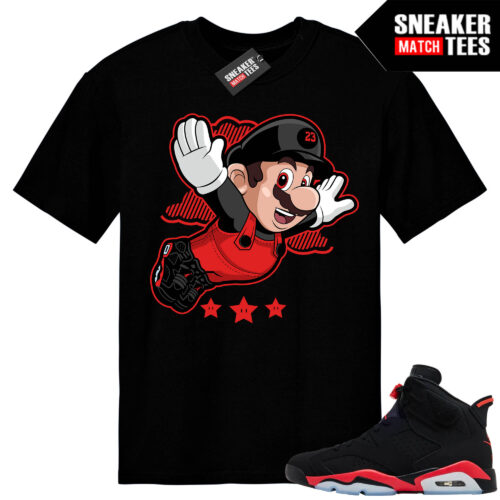 Infrared 6s Reverse Sneaker Match Tees Black Mario Fly
