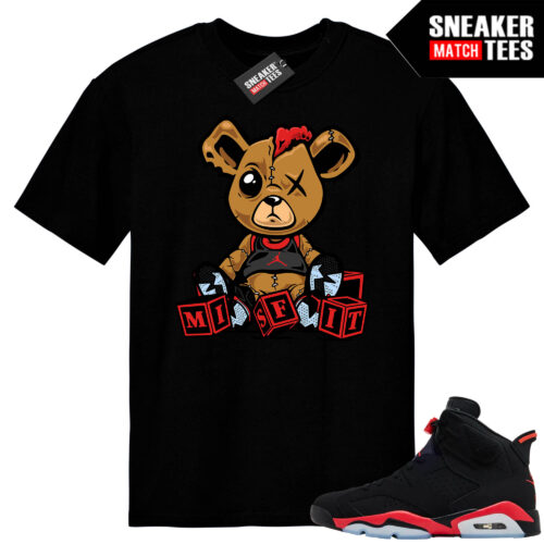 Infrared 6s Reverse Sneaker Match Tees Black Misfit Teddy