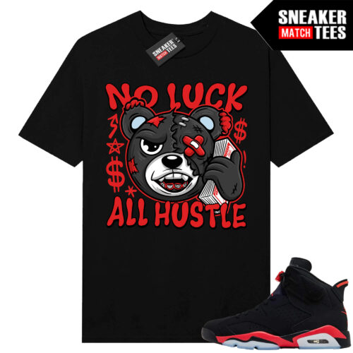 Infrared 6s Reverse Sneaker Match Tees Black No Luck Bear