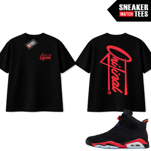 Infrared 6s Reverse Sneaker Match Tees Black ORIJINAL