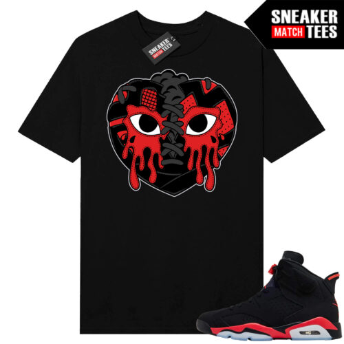 Infrared 6s Reverse Sneaker Match Tees Black Sneaker Heart
