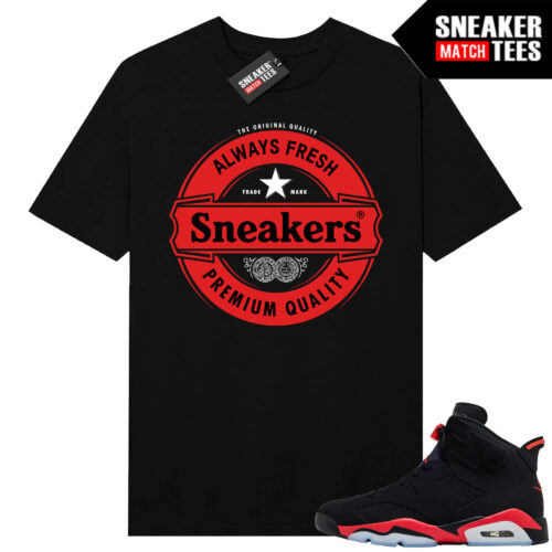 Infrared 6s Reverse Sneaker Match Tees Black Sneakers