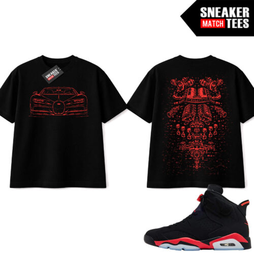 Infrared 6s Reverse Sneaker Match Tees Black Supercar