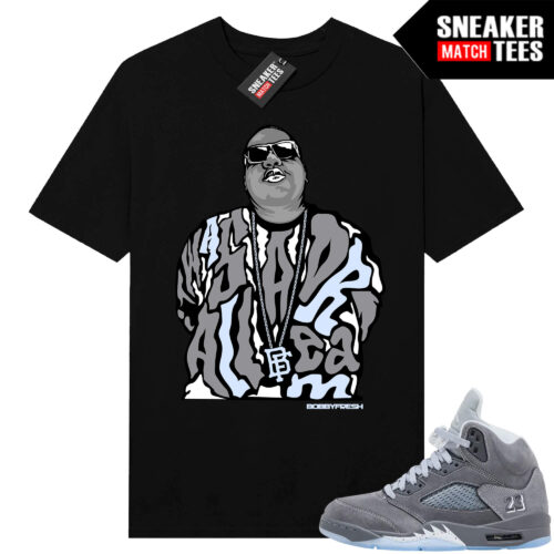 Wolf Grey 5s Sneaker Match Tees Black All A Dream