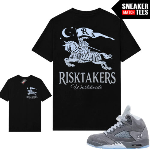 Wolf Grey 5s Sneaker Match Tees Black Risktakers Worldwide Knight V2