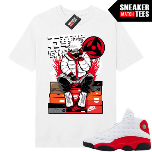 Jordan 13 Chicago Sneaker Match Tees White Anime Hype