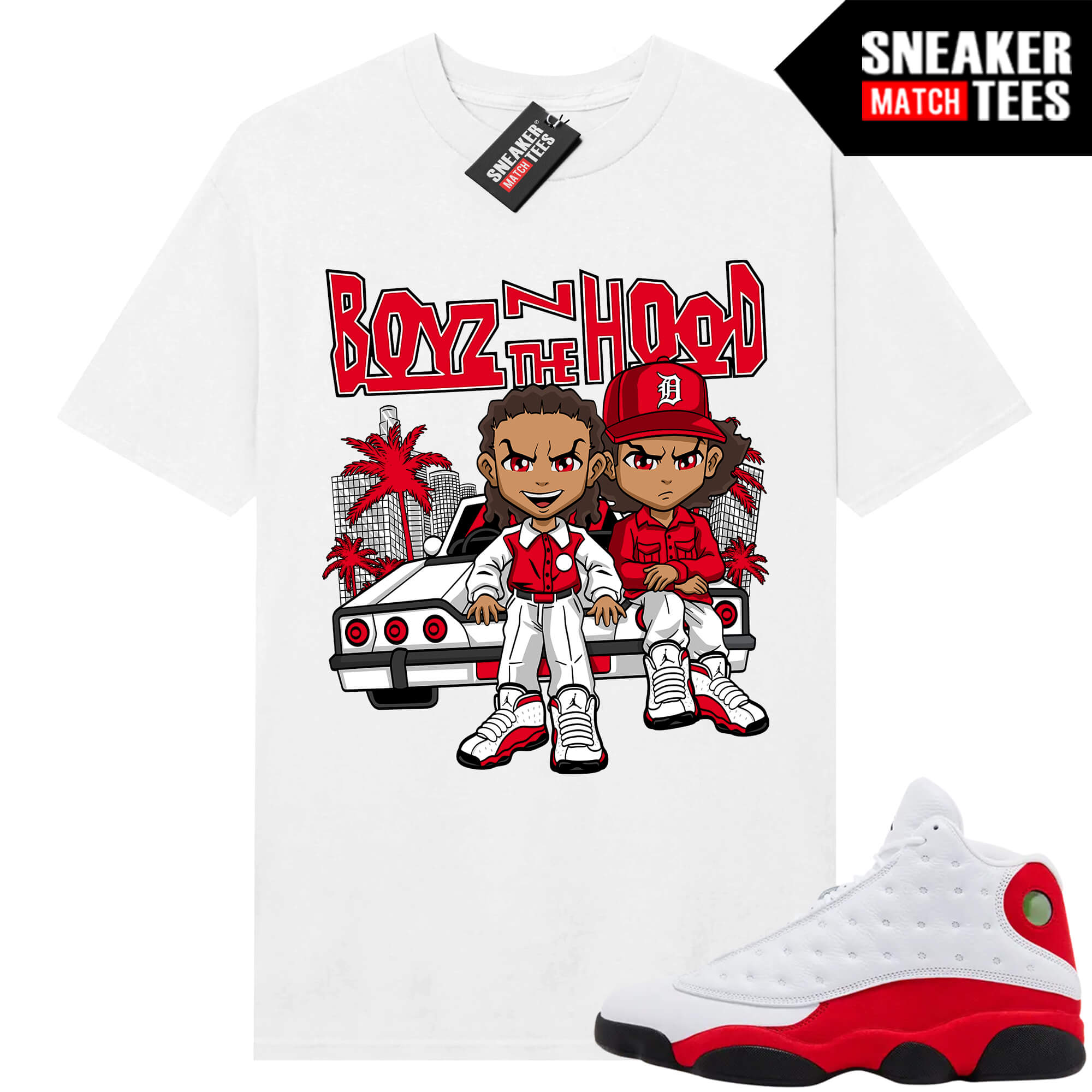 Jordan 13 Chicago Sneaker Match Tees White Boyz N the Hood