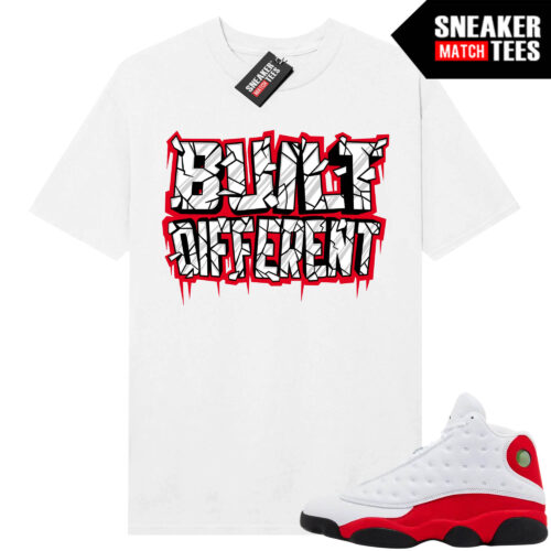 Jordan 13 Chicago Sneaker Match Tees White Built Different