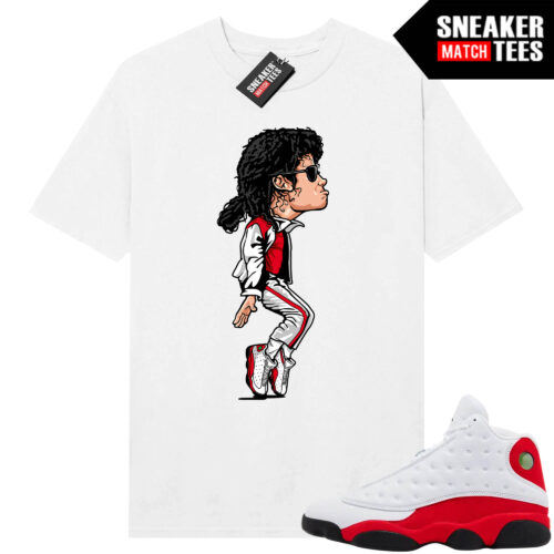 Jordan 13 Chicago Sneaker Match Tees White MJays Tiptoe