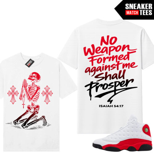 Jordan 13 Chicago Sneaker Match Tees White No Weapon