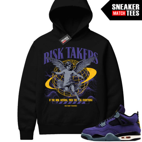 Lakers 4s Sneaker Match Hoodies Black Risktakers Worldwide