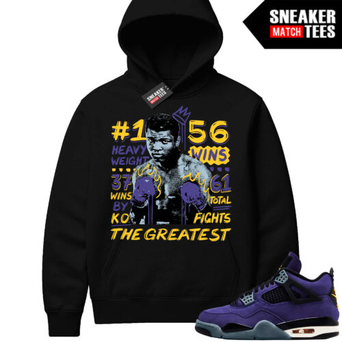 Lakers 4s Sneaker Match Hoodies Black The Greatest