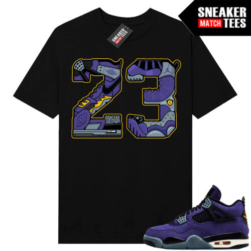 Lakers 4s Sneaker Match Tees Black 23 Mashup