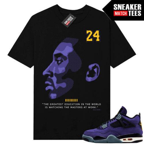 Lakers 4s Sneaker Match Tees Black Mamba Masterclass