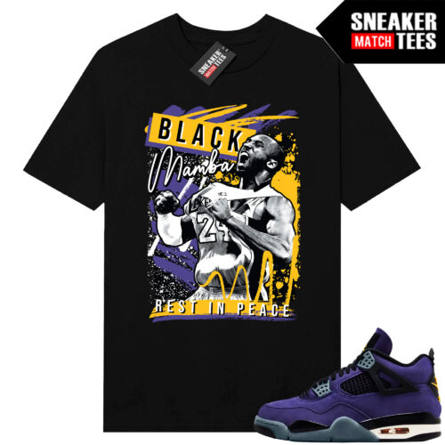 Lakers 4s Sneaker Match Tees Black Mamba RIP