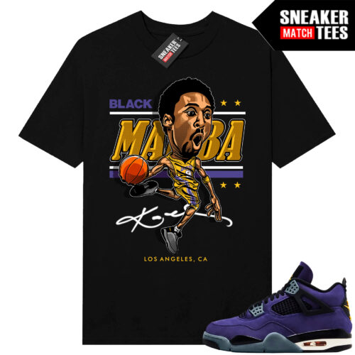 Lakers 4s Sneaker Match Tees Black Mamba Toon