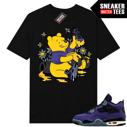Lakers 4s Sneaker Match Tees Black New Shoe Drip