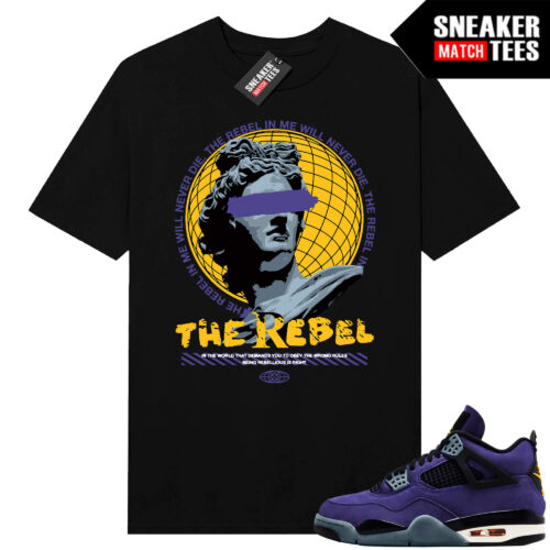 Lakers 4s Sneaker Match Tees Black The Rebel In Me