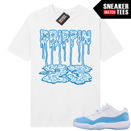 UNC 11 Low Sneaker Match Tees Shirt White 23 Drippin