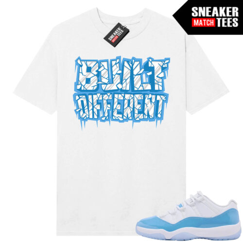 UNC 11 Low Sneaker Match Tees Shirt White Built Different