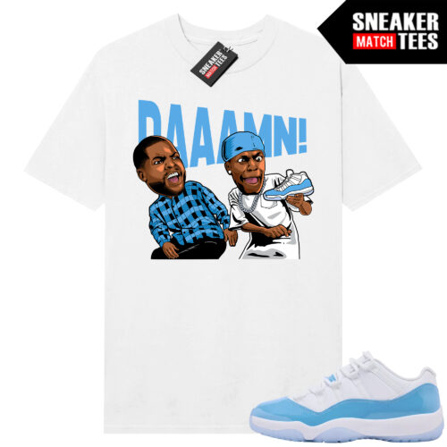 UNC 11 Low Sneaker Match Tees Shirt White DAAAMN
