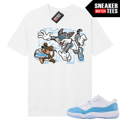 UNC 11 Low Sneaker Match Tees Shirt White Finessed