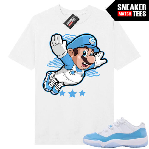 UNC 11 Low Sneaker Match Tees Shirt White Fly Mario