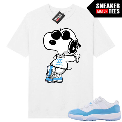 UNC 11 Low Sneaker Match Tees Shirt White Fly Snoopy