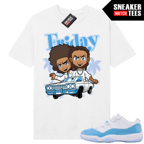 UNC 11 Low Sneaker Match Tees Shirt White Friday x Boondocks Parody