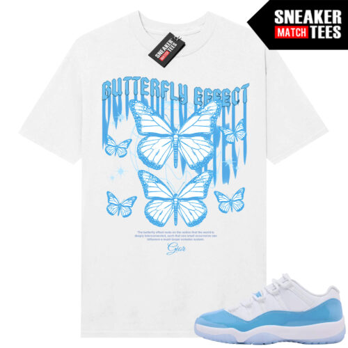 UNC 11 Low Sneaker Match Tees Shirt White Gior Butterfly Effect