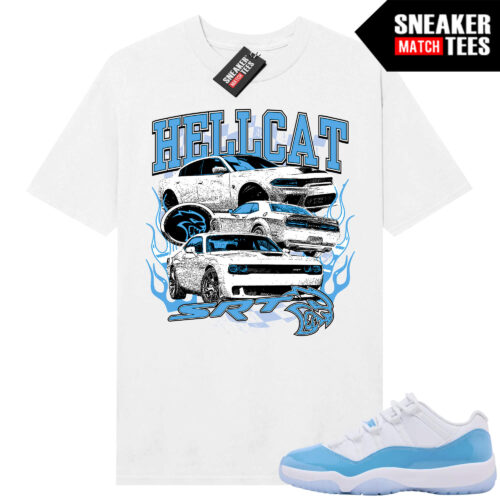 UNC 11 Low Sneaker Match Tees Shirt White Hellcat
