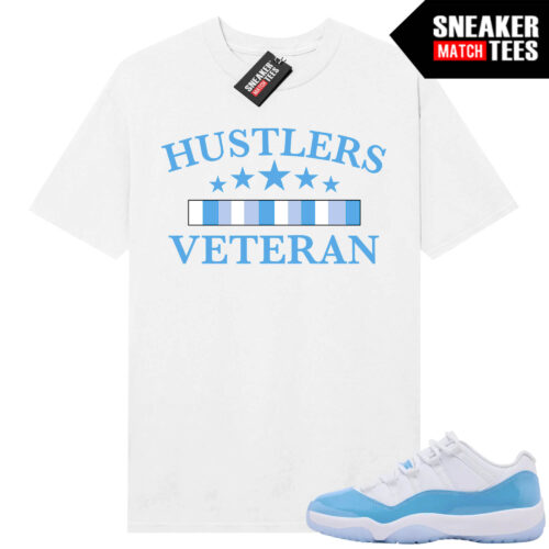 UNC 11 Low Sneaker Match Tees Shirt White Hustlers Veteran